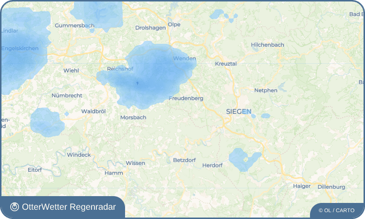 OtterWetter Regenradar-Widget Oberasdorf