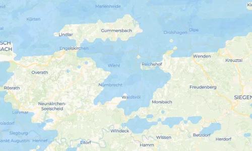 Regenradar Oberbreidenbach: aktuelle Niederschläge in Oberbreidenbach und Umgebung, Stand 20. Oktober 2026 um 16:35 Uhr