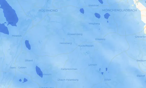 Regenradar Oberbruch: aktuelle Niederschläge in Oberbruch und Umgebung, Stand 18. Oktober 2026 um 8:45 Uhr