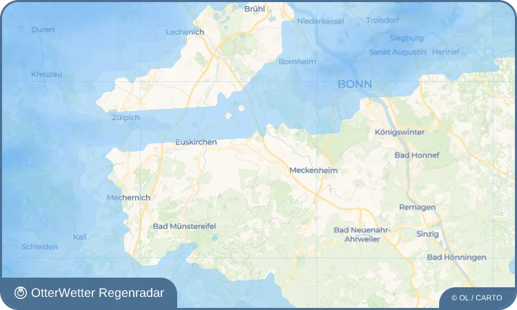 Widget-Vorschau für Oberdrees Wetter-Widget-Vorschau mit Vorhersagedaten für Oberdrees