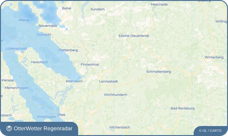 Wetter-Widget-Vorschau mit Vorhersagedaten für Oberelspe