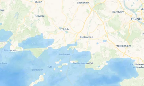 Regenradar Vorschaubild - Aktuelle Niederschläge in Obergartzem und Umgebung