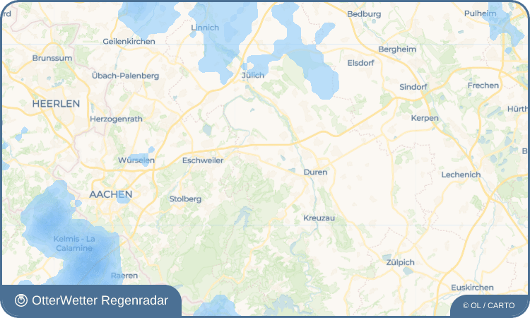 Widget-Vorschau für Obergeich Wetter-Widget-Vorschau mit Vorhersagedaten für Obergeich