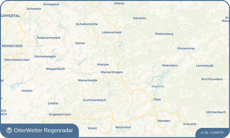 Widget-Vorschau für Oberkorbecke Wetter-Widget-Vorschau mit Vorhersagedaten für Oberkorbecke