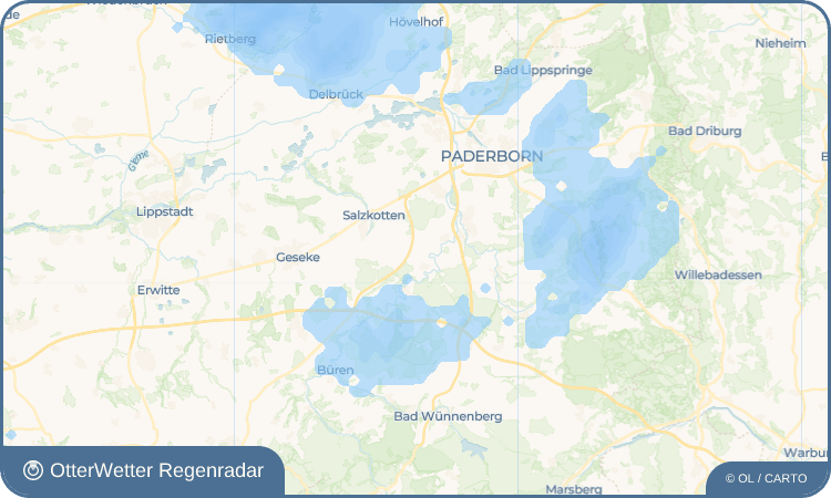 OtterWetter Regenradar-Widget Oberntudorf