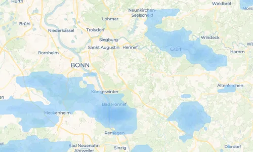 Regenradar Vorschaubild - Aktuelle Niederschläge in Oberpleis und Umgebung
