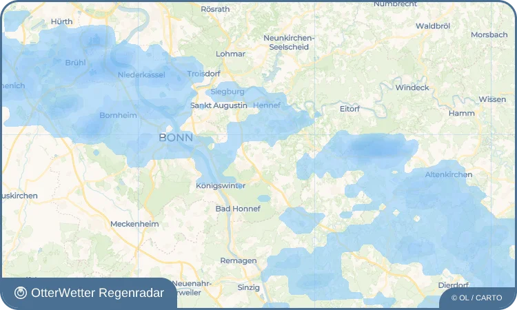 Widget-Vorschau für Oberpleis Wetter-Widget-Vorschau mit Vorhersagedaten für Oberpleis