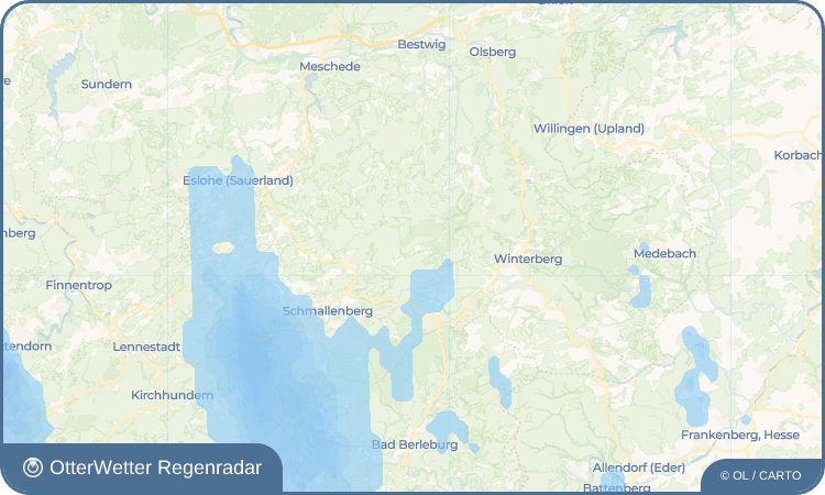 OtterWetter Regenradar-Widget Obersorpe