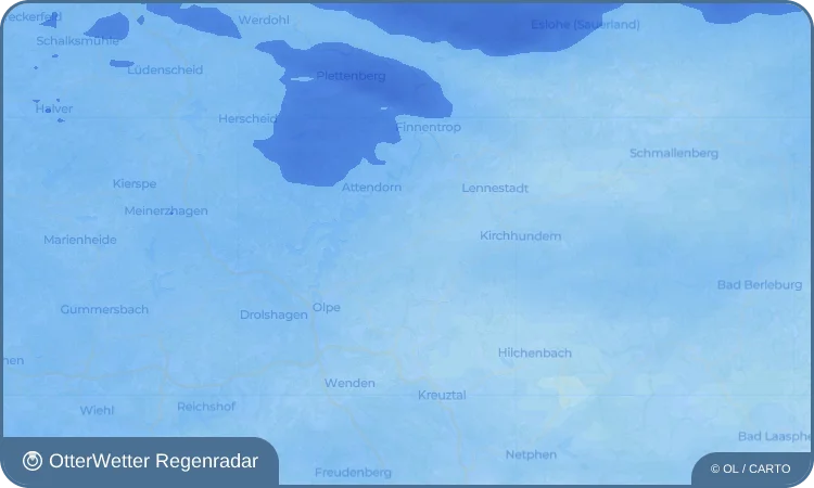 Wetter-Widget-Vorschau mit Vorhersagedaten für Oberveischede