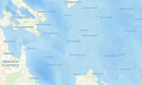 Regenradar-Vorschau: aktuelle Niederschläge in Oberwette und Umgebung