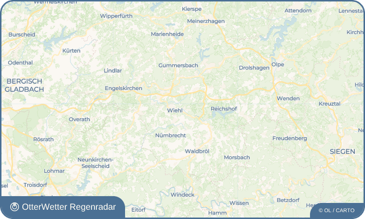 Wetter-Widget-Vorschau mit Vorhersagedaten für Oberwiehl