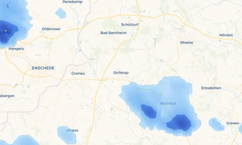 Regenradar Vorschaubild - Aktuelle Niederschläge in Ochtrup und Umgebung