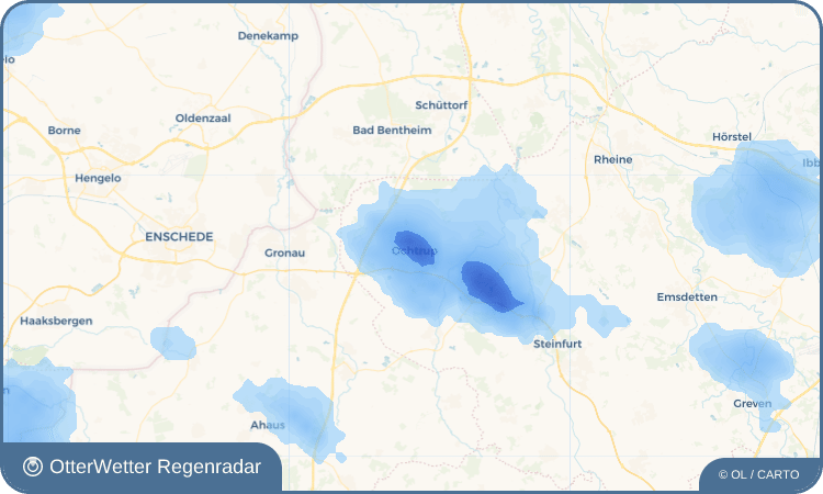 Wetter-Widget-Vorschau mit Vorhersagedaten für Ochtrup