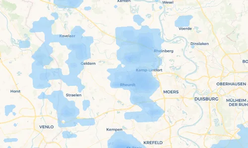 Regenradar-Vorschau: aktuelle Niederschläge in Oermten und Umgebung
