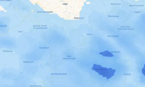 Regenradar Vorschaubild - Aktuelle Niederschläge in Oesterholz-Haustenbeck und Umgebung