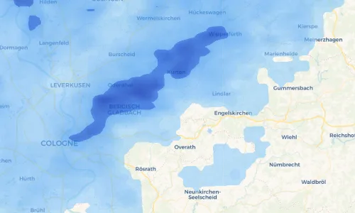 Regenradar Vorschaubild - Aktuelle Niederschläge in Offermannsheide und Umgebung
