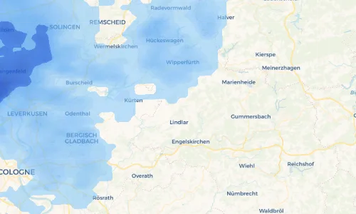 Regenradar-Vorschau: aktuelle Niederschläge in Ohl und Umgebung