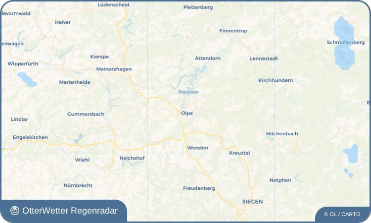 OtterWetter Regenradar-Widget Olpe