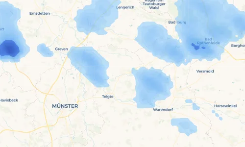 Regenradar Vorschaubild - Aktuelle Niederschläge in Ostbevern und Umgebung
