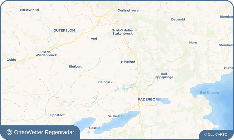 OtterWetter Regenradar-Widget Ostenland