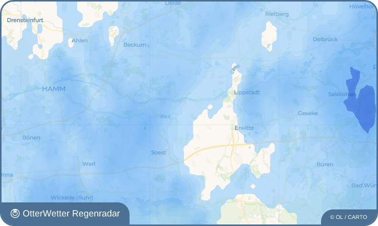 Widget-Vorschau für Ostinghausen Wetter-Widget-Vorschau mit Vorhersagedaten für Ostinghausen