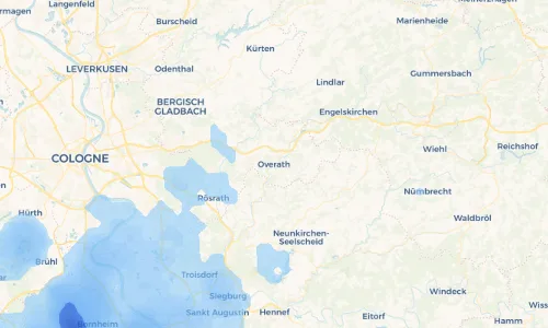 Regenradar Vorschaubild - Aktuelle Niederschläge in Overath und Umgebung