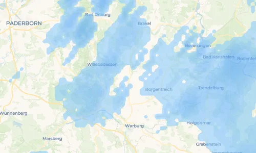 Regenradar Vorschaubild - Aktuelle Niederschläge in Peckelsheim und Umgebung