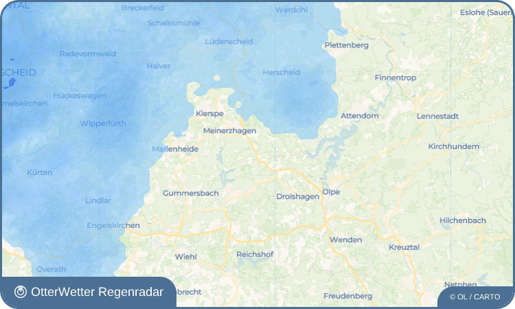 OtterWetter Regenradar-Widget Piene