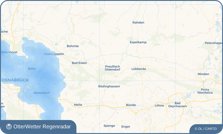 OtterWetter Regenradar-Widget Preußisch Oldendorf
