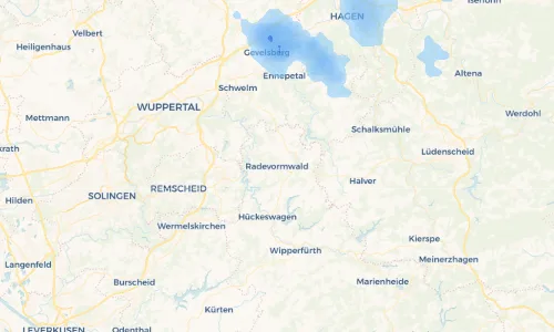 Regenradar Vorschaubild - Aktuelle Niederschläge in Radevormwald und Umgebung