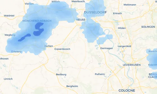 Regenradar Vorschaubild - Aktuelle Niederschläge in Ramrath und Umgebung