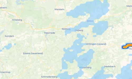 Regenradar Vorschaubild - Aktuelle Niederschläge in Ramsbeck und Umgebung
