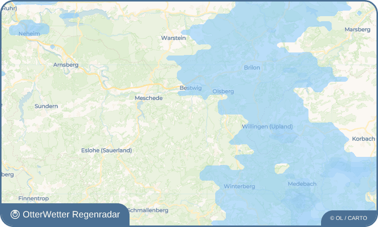 OtterWetter Regenradar-Widget Ramsbeck