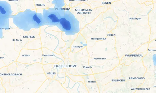 Regenradar Vorschaubild - Aktuelle Niederschläge in Ratingen und Umgebung