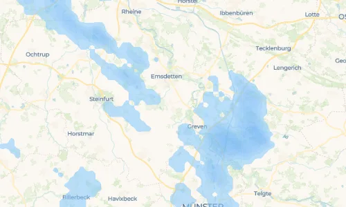 Regenradar Vorschaubild - Aktuelle Niederschläge in Reckenfeld und Umgebung