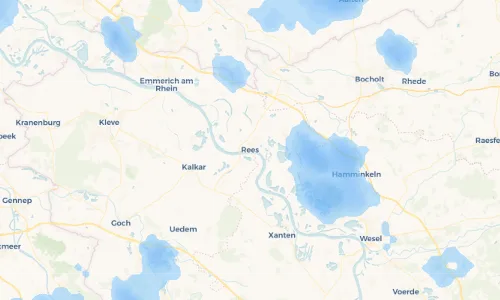 Regenradar Vorschaubild - Aktuelle Niederschläge in Rees und Umgebung