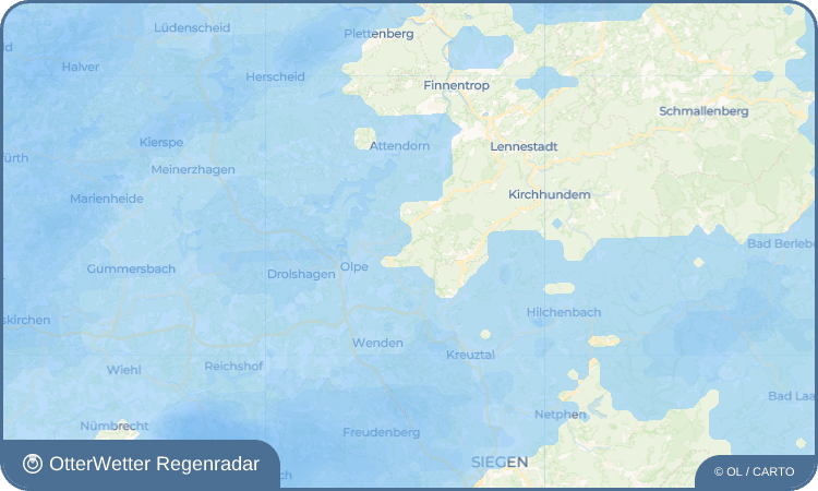 OtterWetter Regenradar-Widget Rehringhausen