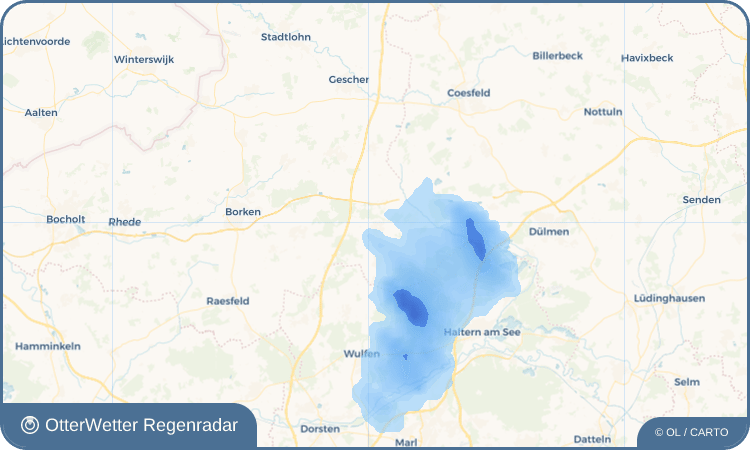 Widget-Vorschau für Reken Wetter-Widget-Vorschau mit Vorhersagedaten für Reken