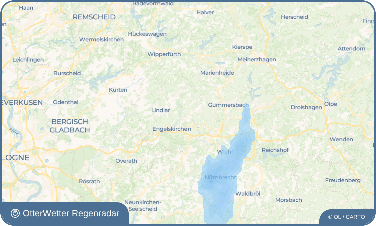 OtterWetter Regenradar-Widget Remerscheid