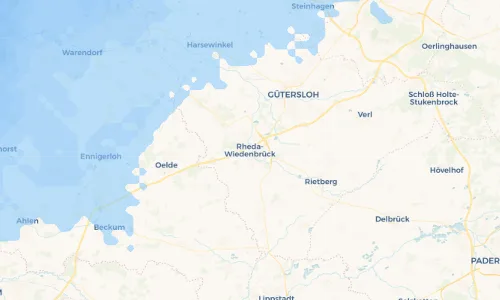 Regenradar Vorschaubild - Aktuelle Niederschläge in Rheda-Wiedenbrück und Umgebung