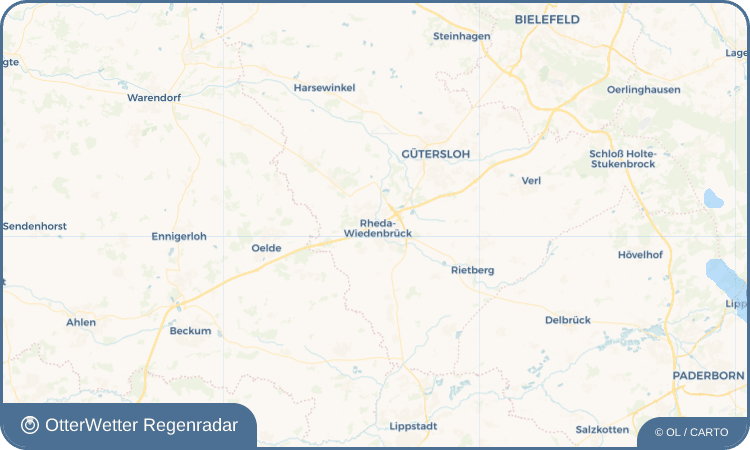 OtterWetter Regenradar-Widget Rheda-Wiedenbrück