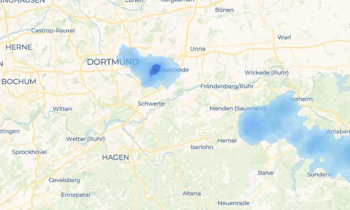 Regenradar Vorschaubild - Aktuelle Niederschläge in Rheinen und Umgebung