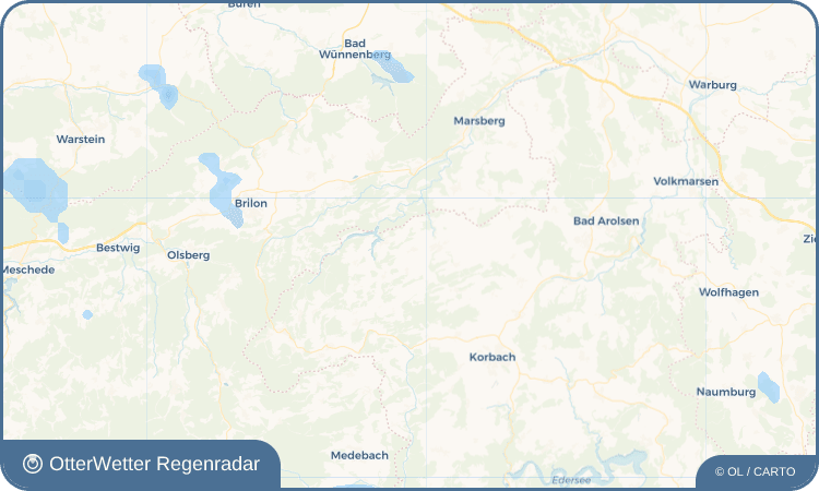 OtterWetter Regenradar-Widget Rhenegge