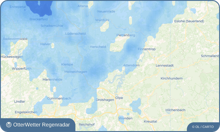 Widget-Vorschau für Rinkscheid Wetter-Widget-Vorschau mit Vorhersagedaten für Rinkscheid