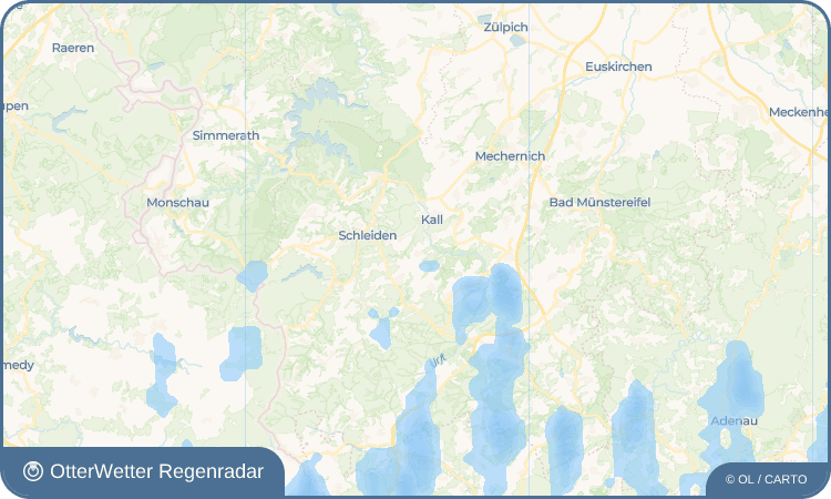 Widget-Vorschau für Rinnen Wetter-Widget-Vorschau mit Vorhersagedaten für Rinnen