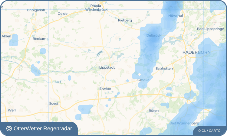 Wetter-Widget-Vorschau mit Vorhersagedaten für Rixbeck