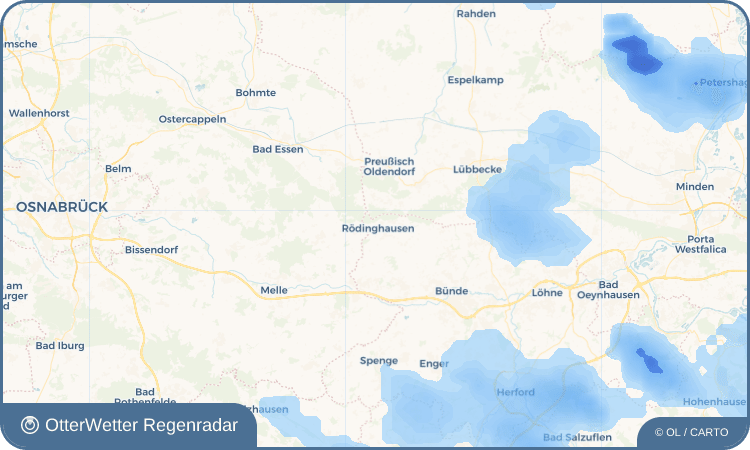 OtterWetter Regenradar-Widget Rödinghausen
