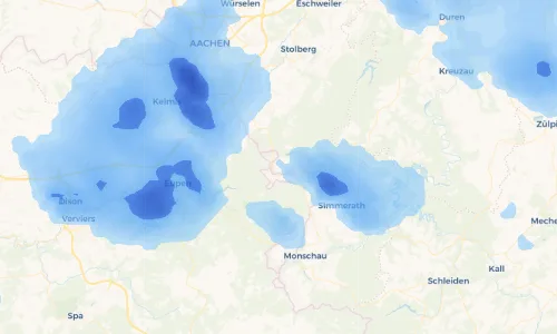 Regenradar Vorschaubild - Aktuelle Niederschläge in Roetgen und Umgebung