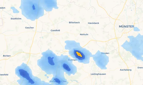 Regenradar Vorschaubild - Aktuelle Niederschläge in Rorup und Umgebung