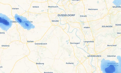 Regenradar Vorschaubild - Aktuelle Niederschläge in Rosellerheide und Umgebung